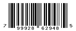 UPC barcode number 799928629485