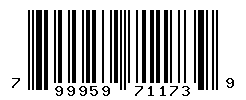 UPC barcode number 799959711739