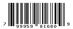UPC barcode 799959816809