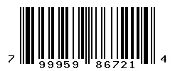 UPC barcode 799959867214