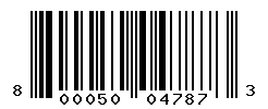 UPC barcode number 8000500047873