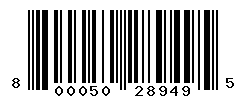 UPC barcode number 8000500289495