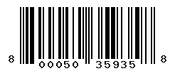 UPC barcode number 8000500359358