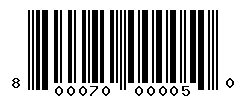 UPC barcode number 8000700000050