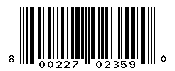 UPC barcode number 8002270023590