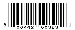 UPC barcode number 800442008981