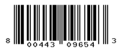UPC barcode number 800443096543