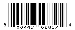 UPC barcode number 800443096574