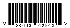 UPC barcode number 800443428405