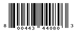 UPC barcode number 800443440803