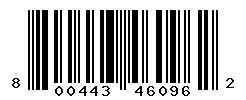 UPC barcode number 800443460962