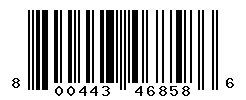 UPC barcode number 800443468586