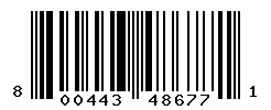 UPC barcode number 800443486771