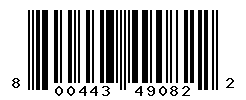UPC barcode number 800443490822