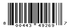 UPC barcode number 800443492697