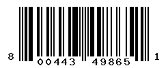 UPC barcode number 800443498651