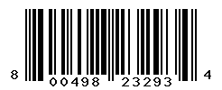 UPC barcode number 800498232934