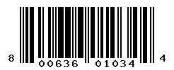 UPC barcode number 8006363010344