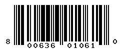 UPC barcode number 8006363010610