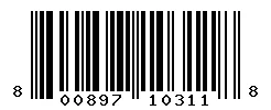 UPC barcode 800897103118