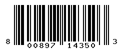 UPC barcode number 800897143503