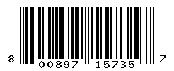 UPC barcode number 800897157357