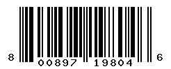 UPC barcode number 800897198046