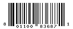 UPC barcode number 8011003836871