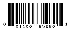 UPC barcode number 8011003859801