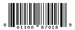 UPC barcode number 8011003870189