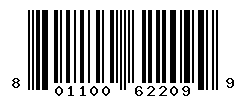 UPC barcode number 801100622099