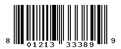 UPC barcode number 801213333899