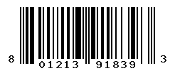 UPC barcode number 801213918393