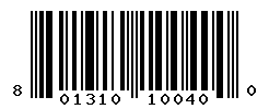 UPC barcode number 801310100400