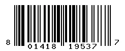 UPC barcode 801418195377