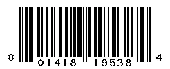 UPC barcode 801418195384