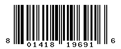 UPC 801418196916 barcode image