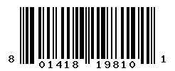 UPC barcode 801418198101