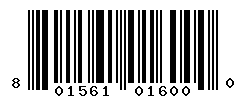 UPC barcode number 801561016000