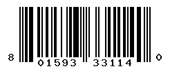 UPC barcode number 801593331140