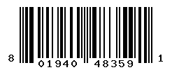 UPC barcode number 801940483591