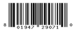 UPC barcode number 801947290710