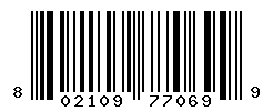 UPC barcode number 802109770699