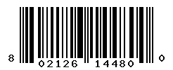 UPC barcode number 802126144800