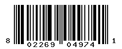 UPC barcode number 802269049741