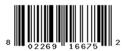 UPC barcode number 802269166752