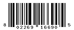 UPC barcode number 802269166905