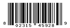 UPC barcode number 802315459289