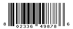 UPC barcode number 802336498786