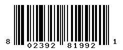 UPC barcode number 802392819921